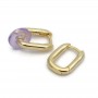 Earrings Oval small 16:3mm, gold plated 18K