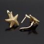 Starfish Lever Back Earrings with open loop, 18K gold plated