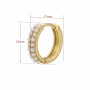 Hoop earrings 15mm with acrylic pearls, 18K gold plated