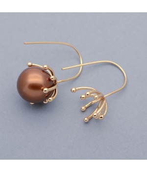 Швензы-крючки Щупальца 25мм, латунь позолота 18 карат