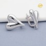 Pendientes de latón Barroco, baño de platino