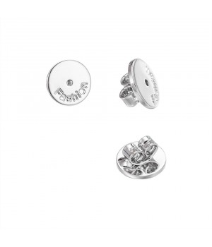 Earring backs 8mm platinum plated, 1 pair