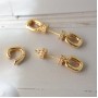 Conector para pegar cuentas, dorado 18K