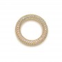 Anillo con circonitas cúbicas, dorado 18K