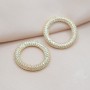 Anillo con circonitas cúbicas, dorado 18K