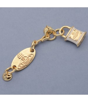 Conector para collar o pulsera estilo Vivienne W., baño de oro de 18K