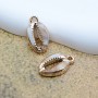 Cowrie Shell charm pendant plastic, set of 2 pieces