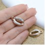 Cowrie Shell charm pendant plastic, set of 2 pieces