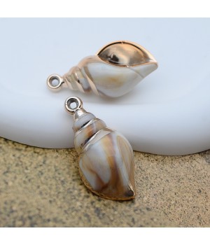 Shell charm pendant plastic, 1 piece