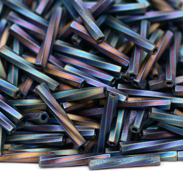 Twisted glass beads 12mm Miyuki Twisted Bugle TW2012-401FR, 10 grams
