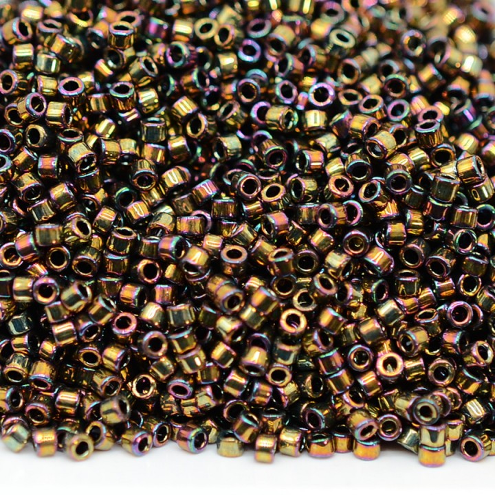 Delica bead DB0023 Metallic Light Bronze Iris, 5 grams