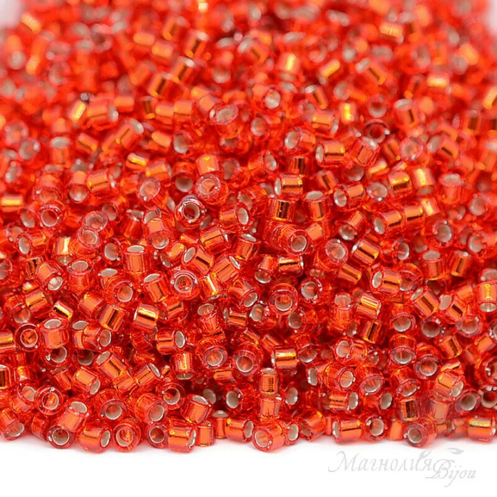 Beads Delica DB0043 S/L Red Orange, 5 grams