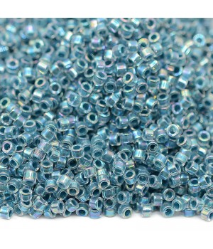 Delica bead DB0058 Lined Light Blue AB, 5 grams