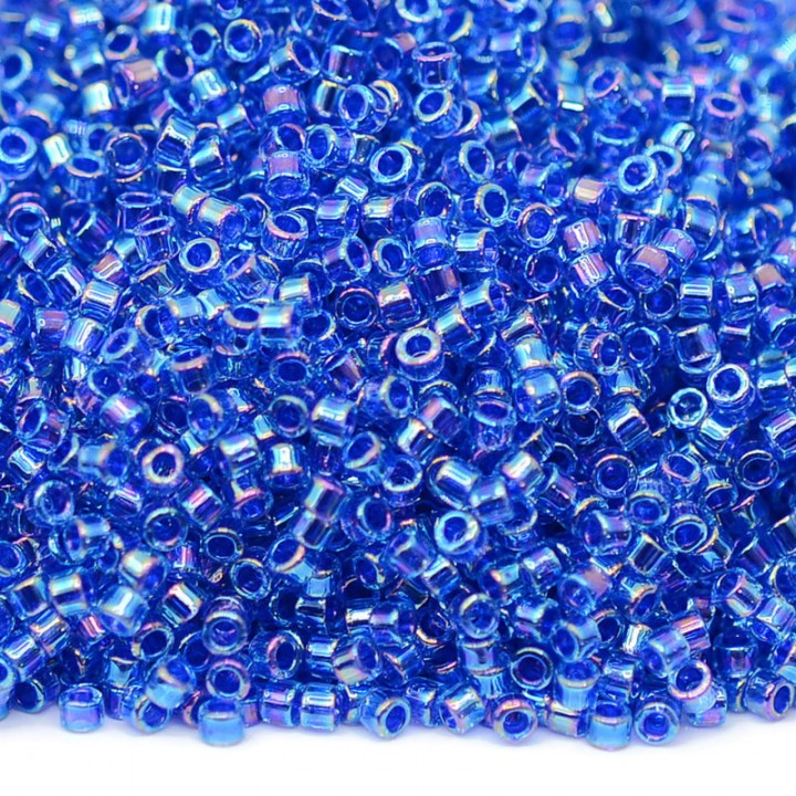 Delica bead DB0063 Lined Blue Violet AB, 5 grams