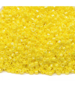Beads Delica DB0160 Opaque Yellow AB, 5 grams