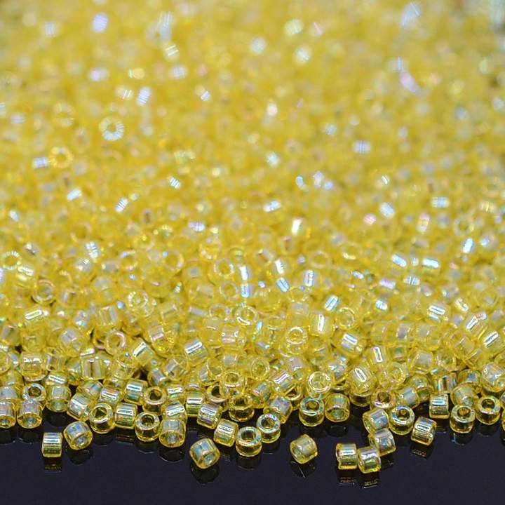 Beads Delica DB0171 Transparent Yellow AB, 5 grams