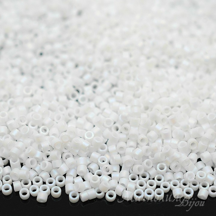 Beads Delica DB0351 Matte White AB, 5 grams