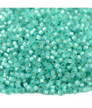 Delica bead DB0627 Silver Lined Mint Green Alabastr, 5 grams