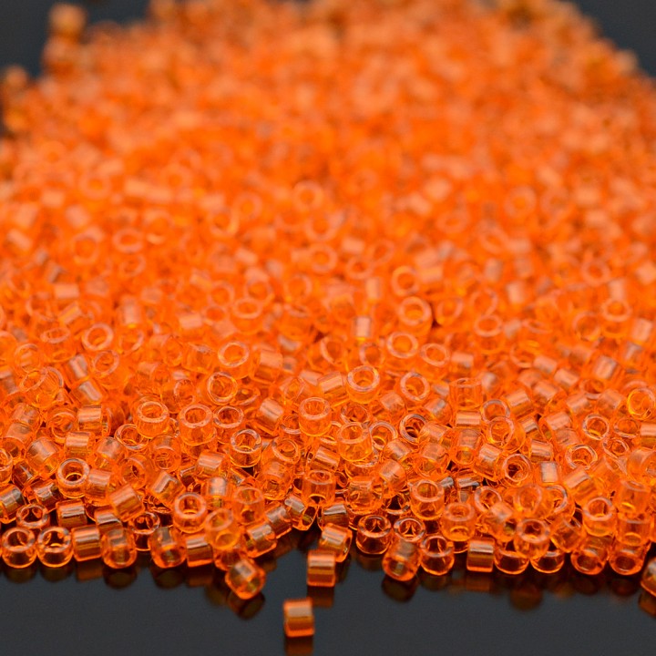 Delica Beads DB0703 Transparent Orange, 5 grams