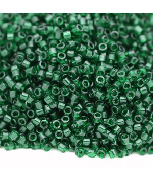 Delica Beads DB0713 Transparent Dark Green, 5 grams