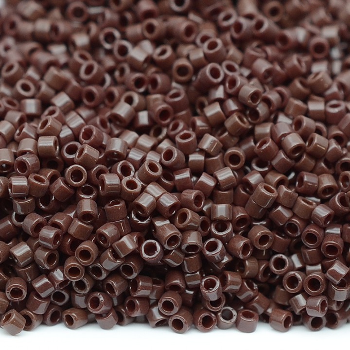Delica bead DB0734 Opaque Chocolate Brown, 5 grams
