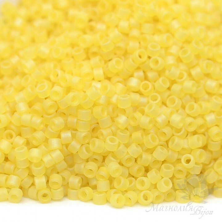 Beads Delica DB0854 Matte Pale Yellow AB, 5 grams