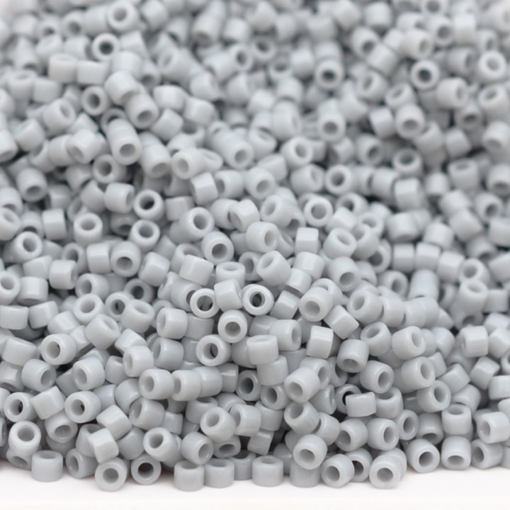 Бисер Delica DB1139 Opaque Ghost Gray, 5 грамм