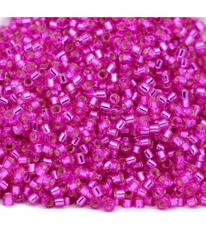 Delica Beads DB1340 Silver Lined Fuchsia, 5 grams