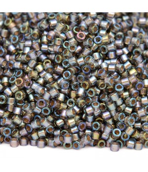 Бисер Delica DB1773 Sparkling Beige Lined Gray AB, 5 грамм