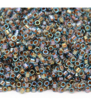 Бисер Delica DB1775 Topaz Lined Aqua AB, 5 грамм