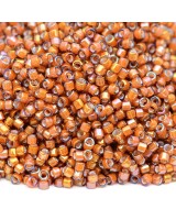 Бисер Delica DB1779 White Lined Dark Topaz AB, 5 грамм