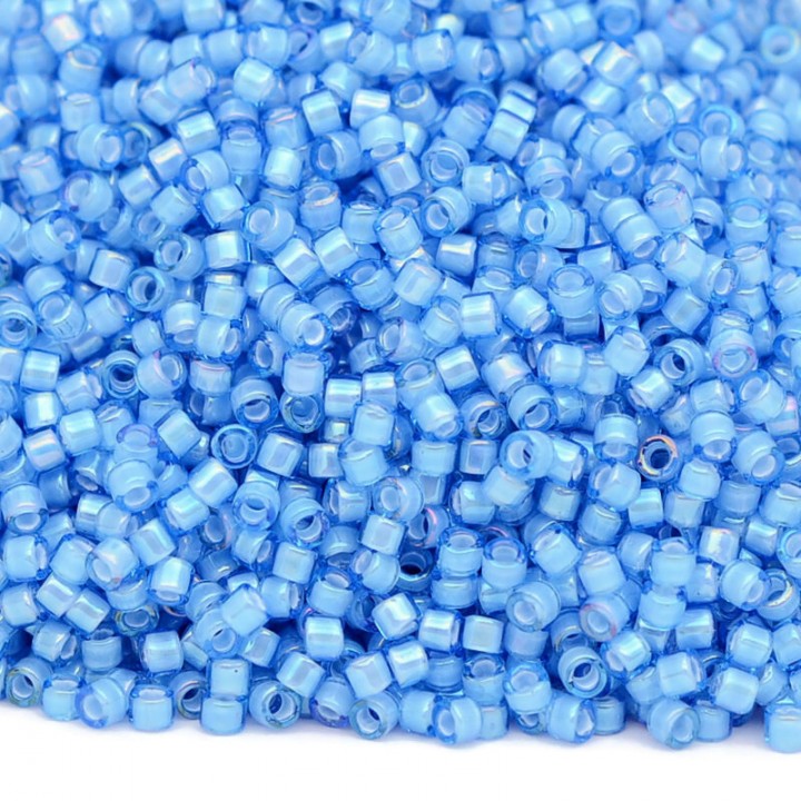 Beads Delica DB1784 White Lined Sapphire AB, 5 grams