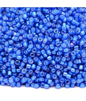Beads Delica DB1785 White Lined Cobalt AB, 5 grams
