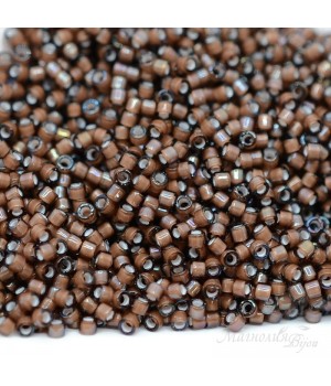 Beads Delica DB1790 White Lined Sable Brown AB, 5 grams