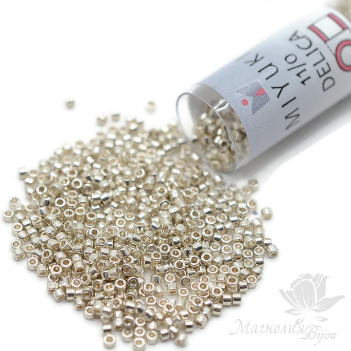 Beads Delica DB1831 Duracoat Galvanized Silver, tube 7.2 grams