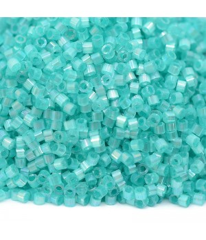 Beads Delica DB1869 Silk Inside Dyed Aqua Green AB, 5 grams