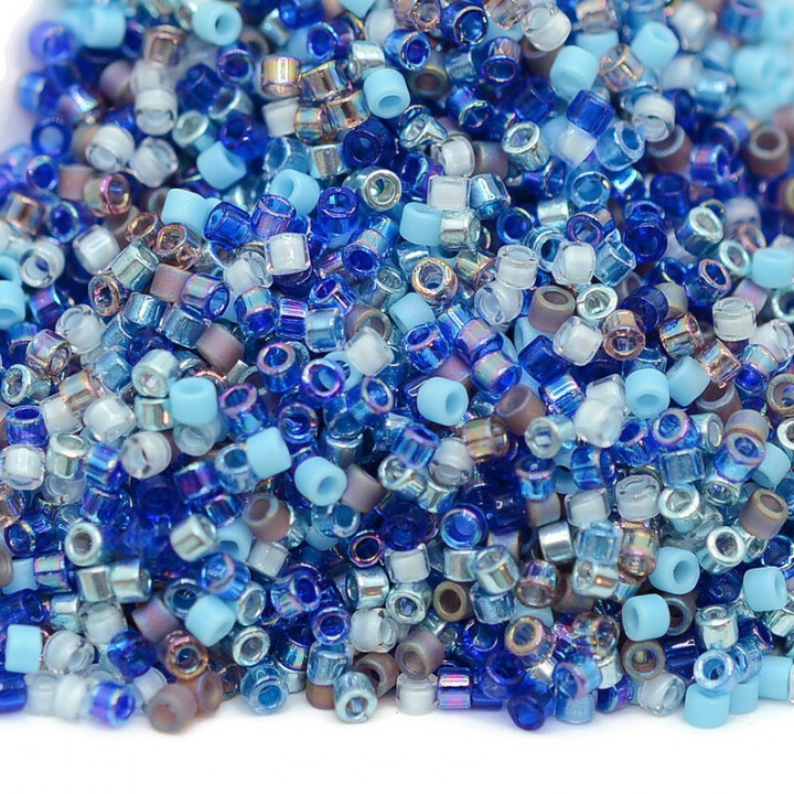 Beads Delica Mix11 Caribbean Blue, 5 grams