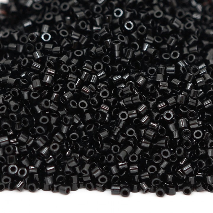 Beads Delica DBS0010 Black, 5 grams