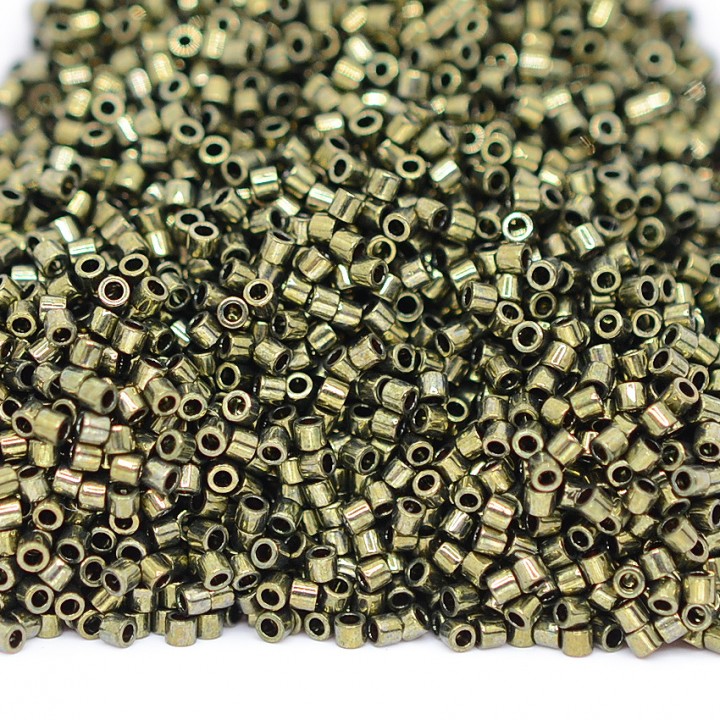Beads Delica DBS0011 Metallic Olive, 5 grams