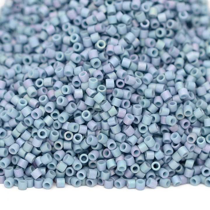 Beads Delica DBS0376 Matte Metallic Lt.Gray/Blue, 5 grams