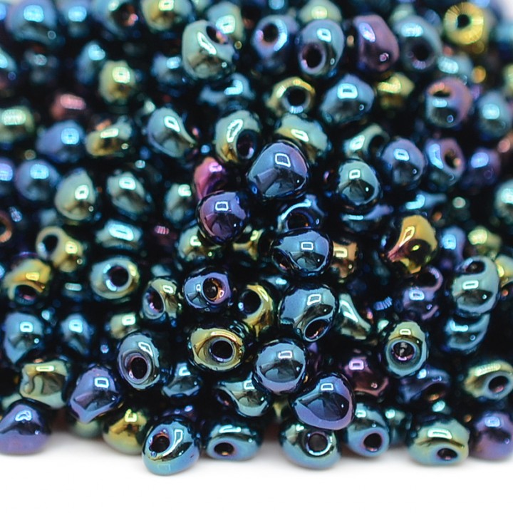 Beads Miyuki Drops 0452 Dark Blue Iris, 10 grams