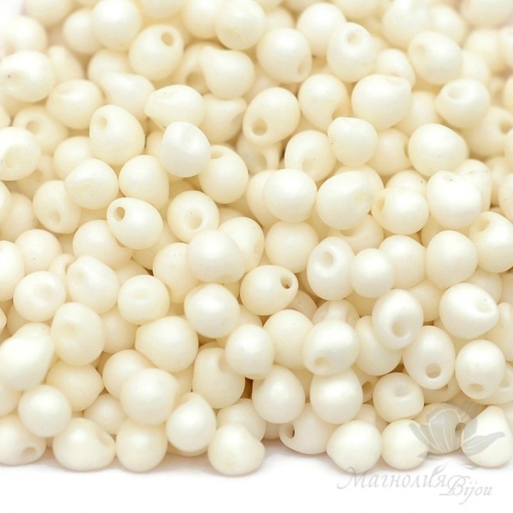 Beads Miyuki Drops 2021 Matte Opaque Cream, 10 grams