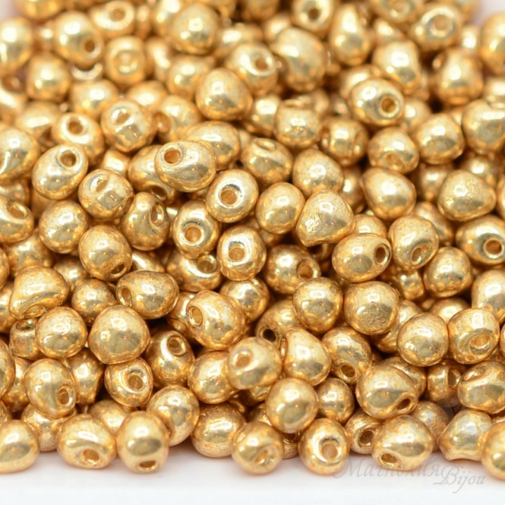 Бисер Miyuki Drops 4202 Duracoat Galvanized Gold, 10 грамм