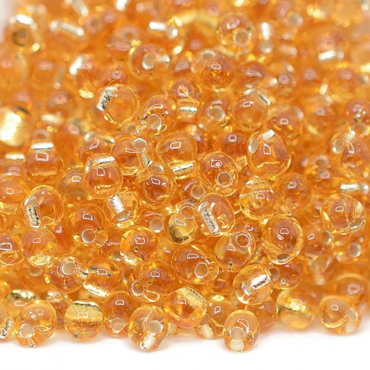 Beads Miyuki Drops 0003 Transparent S/L Gold, 10 grams