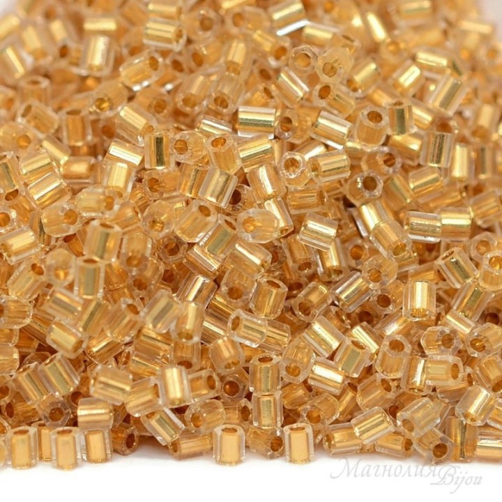 Hexagon 2Cut 11C-195 24K Gold-Lined Crystal, 5 grams