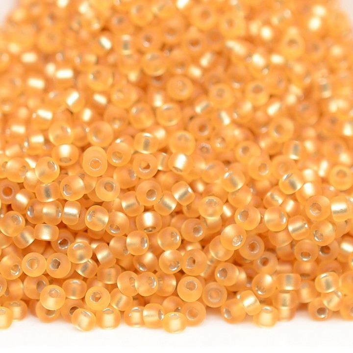 Beads round 0003F 11/0 Matte S/L Gold, 5 grams