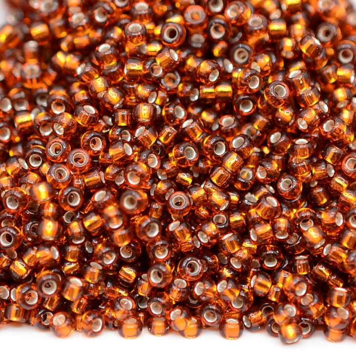 Round beads 0005 11/0 S/L Topaz, 5 grams