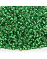 Бисер круглый 0016F 11/0 Matte S/L Green, 5 грамм
