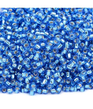 Бисер круглый 0019 11/0 Silver Lined Sapphire, 5 грамм