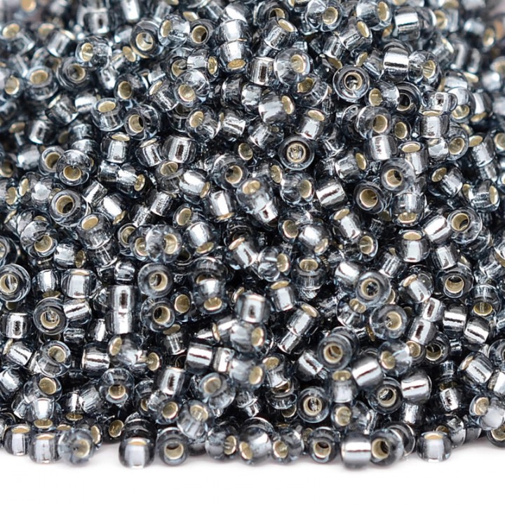 Rocalla Miyuki 0021 11/0 Silver Lined Gray, 5 gramos